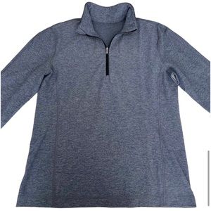 Lululemon Pullover 1/2 zip Sweat Session Surge Men’s Large Inkwell Blue Gray